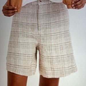 Madewell Linen shorts in plaid